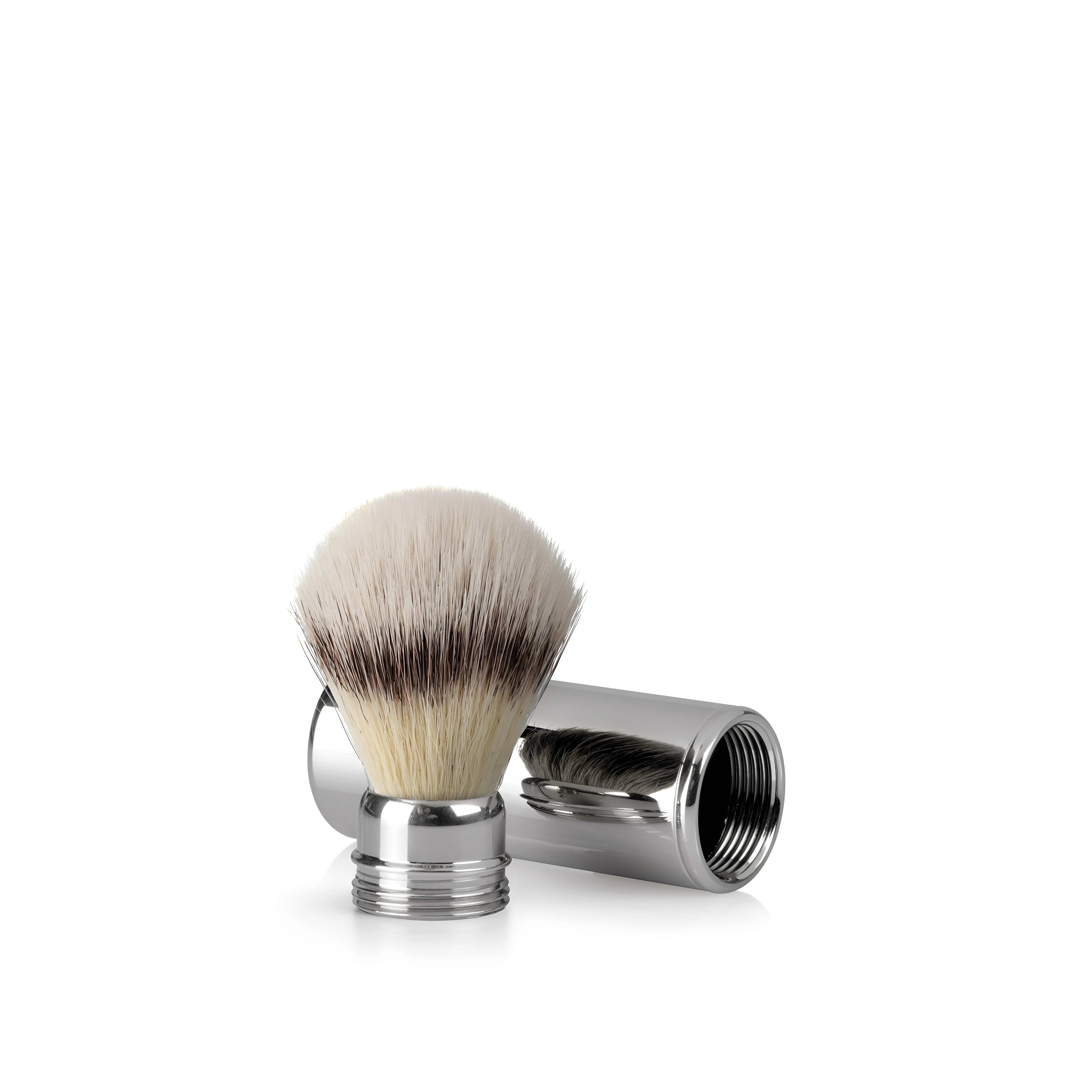 Platinum Zweiteiliger Reiserasierpinsel aus verchromtem Metall