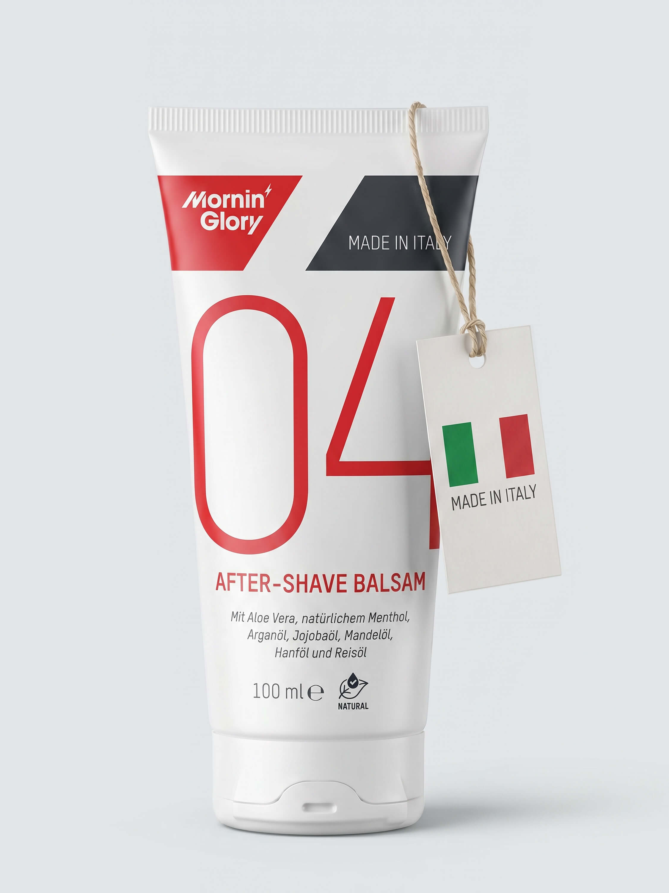 Mornin' Glory 04 After-Shave Balsam Made in Italy beruhigende Rasurpflege mit natürlichen Inhaltsstoffen für empfindliche Haut.