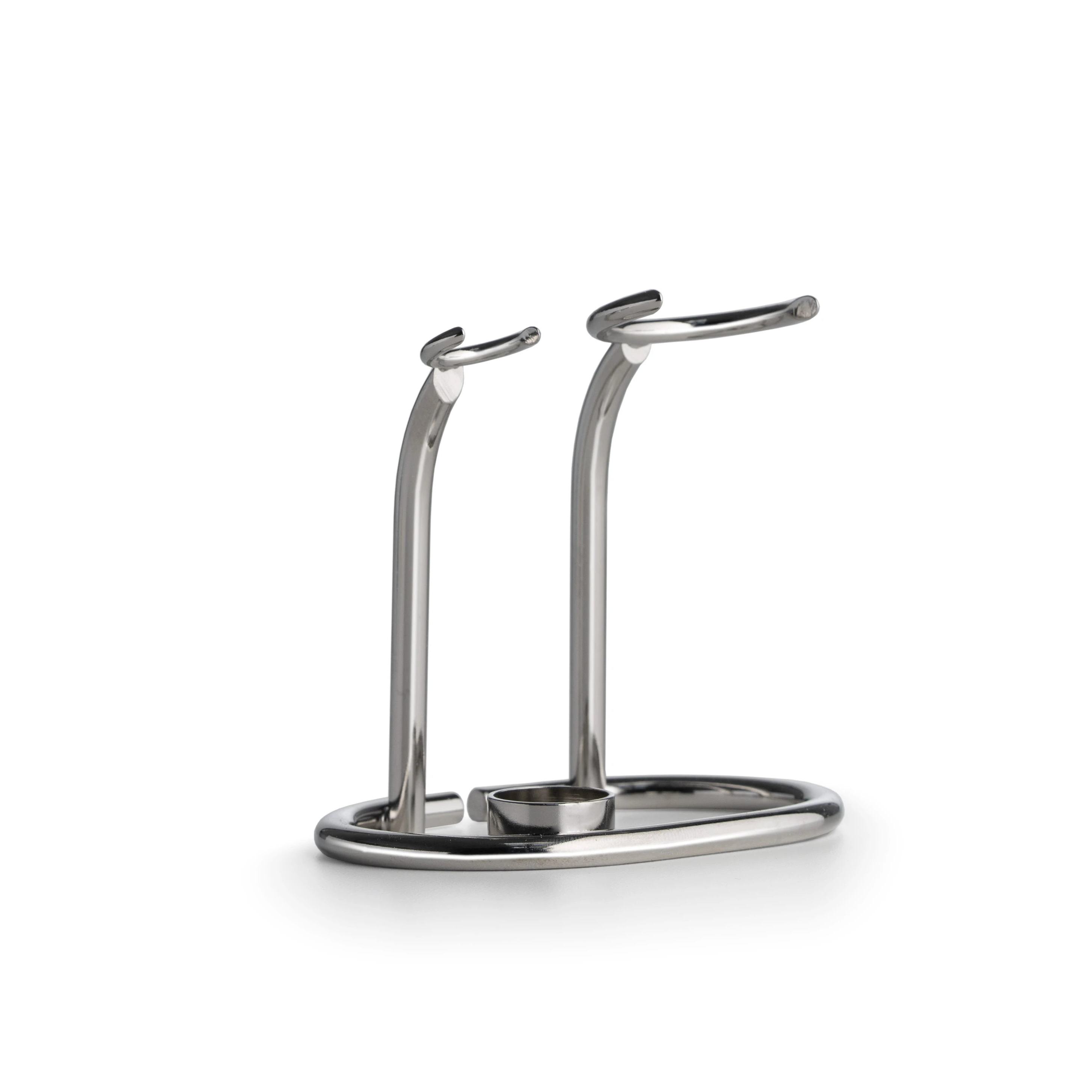 Vertikaler Premium Rasierständer aus verchromtem Messingdraht