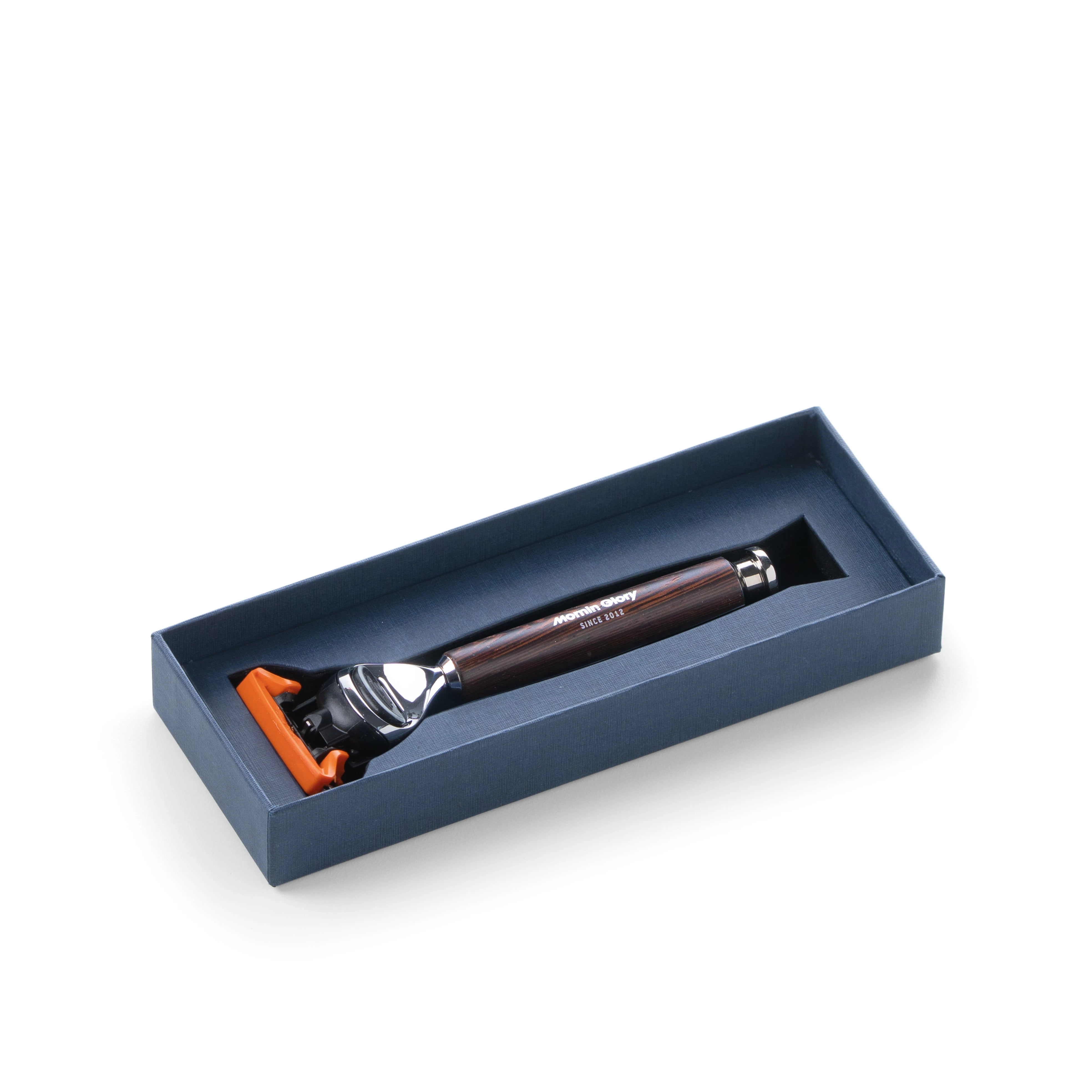 Rasierer aus Wengé Holz mit Mustang 5-Klingen System